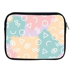 Triangle Circle Wave Eye Rainbow Orange Pink Blue Sign Apple Ipad 2/3/4 Zipper Cases by Alisyart