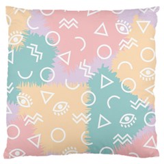 Triangle Circle Wave Eye Rainbow Orange Pink Blue Sign Standard Flano Cushion Case (one Side)