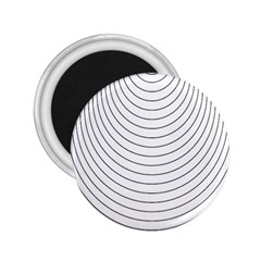 Wave Black White Line 2 25  Magnets
