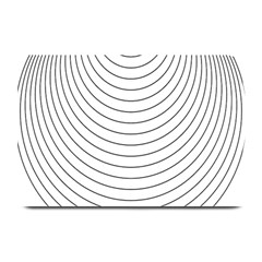 Wave Black White Line Plate Mats by Alisyart