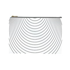 Wave Black White Line Cosmetic Bag (large) 