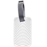 Wave Black White Line Luggage Tags (Two Sides) Back