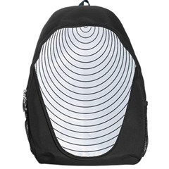 Wave Black White Line Backpack Bag