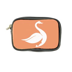 Swan Girl Face Hair Face Orange White Coin Purse