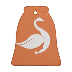 Swan Girl Face Hair Face Orange White Ornament (bell)