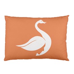 Swan Girl Face Hair Face Orange White Pillow Case (two Sides)