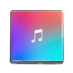 Tunes Sign Orange Purple Blue White Music Notes Memory Card Reader (Square) Front