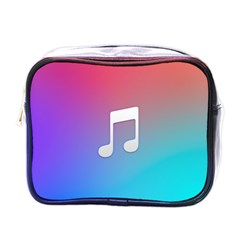 Tunes Sign Orange Purple Blue White Music Notes Mini Toiletries Bags