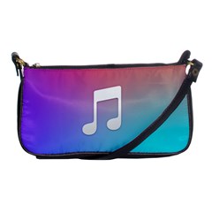 Tunes Sign Orange Purple Blue White Music Notes Shoulder Clutch Bags by Alisyart