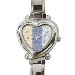 Flower Floral Grey Blue Gold Tulip Heart Italian Charm Watch by Alisyart