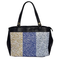 Flower Floral Grey Blue Gold Tulip Office Handbags