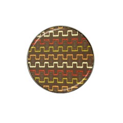 Fabric Texture Vintage Retro 70s Zig Zag Pattern Hat Clip Ball Marker (10 Pack) by Simbadda