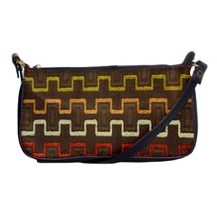 Fabric Texture Vintage Retro 70s Zig Zag Pattern Shoulder Clutch Bags