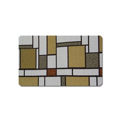 Fabric Textures Fabric Texture Vintage Blocks Rectangle Pattern Magnet (name Card) by Simbadda