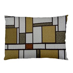 Fabric Textures Fabric Texture Vintage Blocks Rectangle Pattern Pillow Case by Simbadda