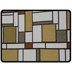 Fabric Textures Fabric Texture Vintage Blocks Rectangle Pattern Fleece Blanket (large) 