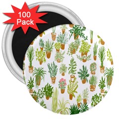 Flowers Pattern 3  Magnets (100 Pack) by Simbadda