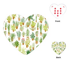 Flowers Pattern Playing Cards (heart)  by Simbadda