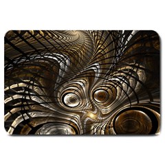 Fractal Art Texture Neuron Chaos Fracture Broken Synapse Large Doormat  by Simbadda