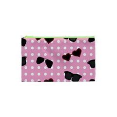 Pisunglass Tech Pink Pattern Cosmetic Bag (xs) by Simbadda