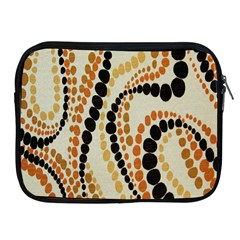 Polka Dot Texture Fabric 70s Orange Swirl Cloth Pattern Apple Ipad 2/3/4 Zipper Cases by Simbadda