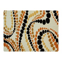 Polka Dot Texture Fabric 70s Orange Swirl Cloth Pattern Double Sided Flano Blanket (mini)  by Simbadda