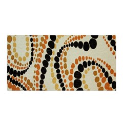 Polka Dot Texture Fabric 70s Orange Swirl Cloth Pattern Satin Wrap by Simbadda