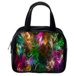 Fractal Texture Abstract Messy Light Color Swirl Bright Classic Handbags (2 Sides) Back