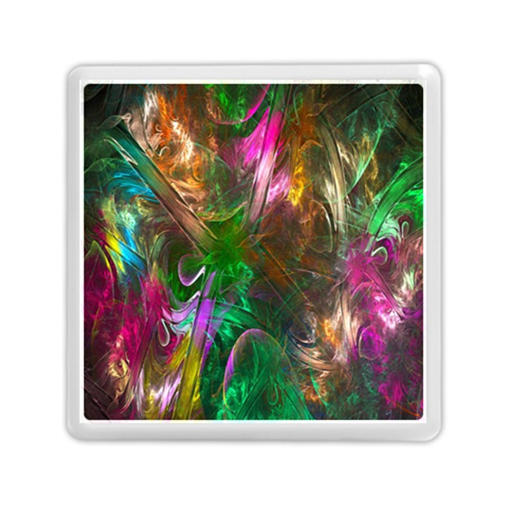 Fractal Texture Abstract Messy Light Color Swirl Bright Memory Card Reader (Square) 