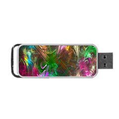 Fractal Texture Abstract Messy Light Color Swirl Bright Portable Usb Flash (two Sides) by Simbadda