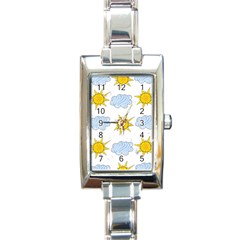 Sunshine Tech White Rectangle Italian Charm Watch