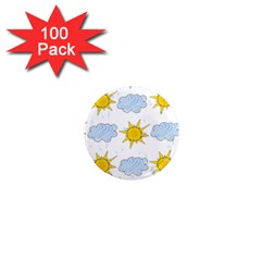 Sunshine Tech White 1  Mini Magnets (100 pack) 