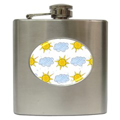 Sunshine Tech White Hip Flask (6 oz)