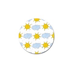 Sunshine Tech White Golf Ball Marker by Simbadda