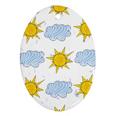 Sunshine Tech White Oval Ornament (Two Sides)