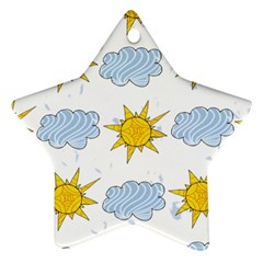 Sunshine Tech White Star Ornament (Two Sides)