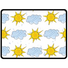 Sunshine Tech White Fleece Blanket (Large) 