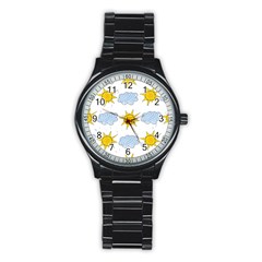 Sunshine Tech White Stainless Steel Round Watch