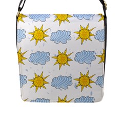 Sunshine Tech White Flap Messenger Bag (L) 