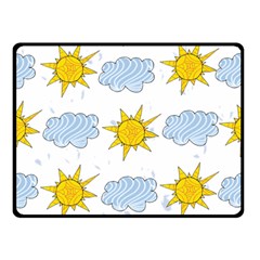 Sunshine Tech White Double Sided Fleece Blanket (Small) 