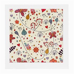 Spring Floral Pattern With Butterflies Medium Glasses Cloth (2-Side)