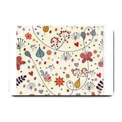 Spring Floral Pattern With Butterflies Small Doormat 