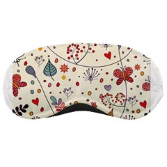 Spring Floral Pattern With Butterflies Sleeping Masks