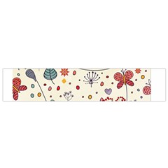 Spring Floral Pattern With Butterflies Flano Scarf (Small)