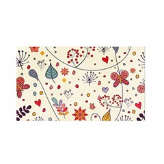 Spring Floral Pattern With Butterflies Satin Wrap