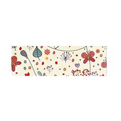 Spring Floral Pattern With Butterflies Satin Scarf (Oblong)