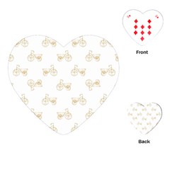 Retro Bicycles Motif Vintage Pattern Playing Cards (heart)  by dflcprints