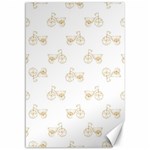 Retro Bicycles Motif Vintage Pattern Canvas 12  x 18   11.88 x17.36  Canvas - 1