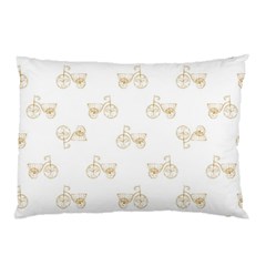 Retro Bicycles Motif Vintage Pattern Pillow Case by dflcprints