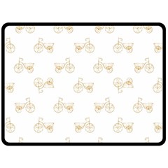 Retro Bicycles Motif Vintage Pattern Double Sided Fleece Blanket (large)  by dflcprints